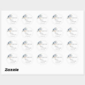 Spanish Boho Wedding round sticker (Vel)