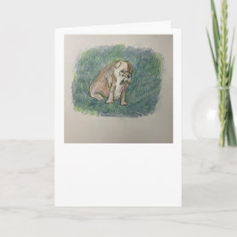 Spanish Bull Dog Wenskaart Kaart