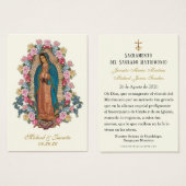 Spanish Catholic Guadalupe Wedding Holy Card Visitekaartje (Voorkant /achterkant)