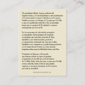 Spanish Catholic Wedding Prayer Holy Card Contactkaartje (Achterkant)