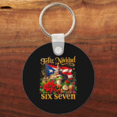 Spanish Christmas Funny Puerto Rico Boricua Coqui Sleutelhanger (Voorkant)