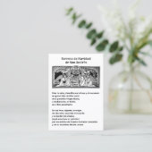 Spanish Christmas  St. Andrew Novena Prayer Visitekaartje (Staand voorkant)