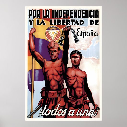 Spanish Civil War Popular Front Poster All (Voorkant)