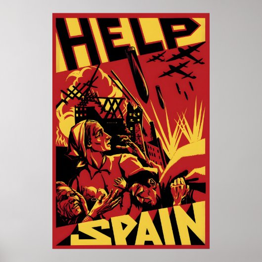 Spanish Civil War Poster Help Spain! Second (Voorkant)