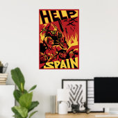 Spanish Civil War Poster Help Spain! Second (Thuiskantoor)