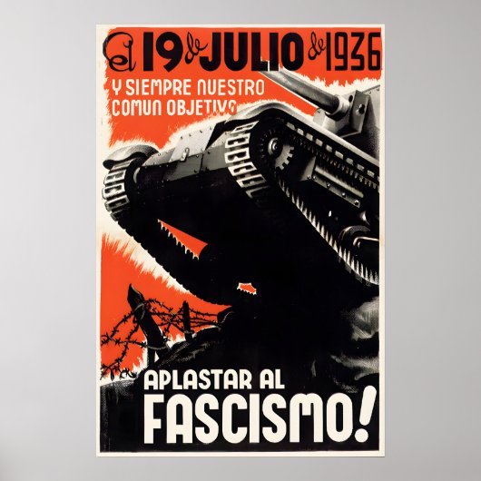 Spanish Civil War Poster Our common objective (Voorkant)