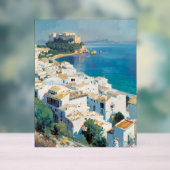 Spanish coastal town  acryl bord (Neutraal)