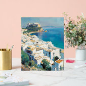 Spanish coastal town  acryl bord (Huwelijk)