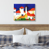 Spanish Colonial Revival 14"x11" wrapped Canvas Afdruk (Insitu (Slaapkamer))