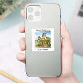 Spanish Colonial Tower, Clock Tower, Santa Barbara Sticker (Telefoon)