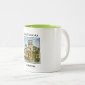 Spanish Colonial Tower, Clock Tower, Santa Barbara Tweekleurige Koffiemok (Voorkant rechts)