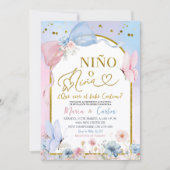 Spanish Coquette Blush Nino o Nina Gender Reveal Kaart (Voorkant)