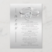 Spanish Decorative Glitzy Silver Wedding Rings  Menu (Voorkant)
