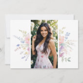 Spanish Delicate Spring Quinceañera Soft Floral Kaart (Achterkant)