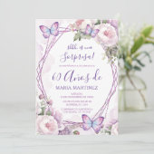 Spanish Dusty Purple Floral Sorpresa 60th Birthday Kaart (Staand voorkant)
