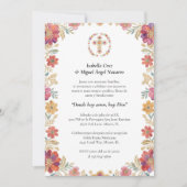 Spanish Elegant Floral Garland Traditional Mexican Kaart (Voorkant)