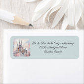 Spanish Fairy Tale Pas getrouwd Retour Adreslabels Etiket (Insitu)