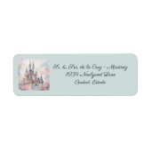 Spanish Fairy Tale Pas getrouwd Retour Adreslabels Etiket (Voorkant)