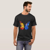Spanish Falkland Islanders Flag Butterfly T-shirt (Voorkant volledig)