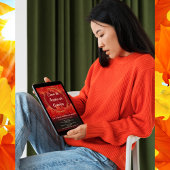 Spanish Fall verlaat Glitter Thanksgiving Diner Kaart