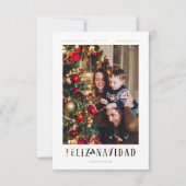 Spanish Feliz Navidad Modern Calligraphy Photo (Voorkant)
