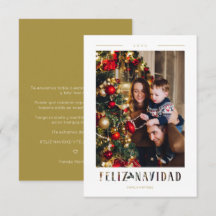 Spanish Feliz Navidad Modern Calligraphy Photo