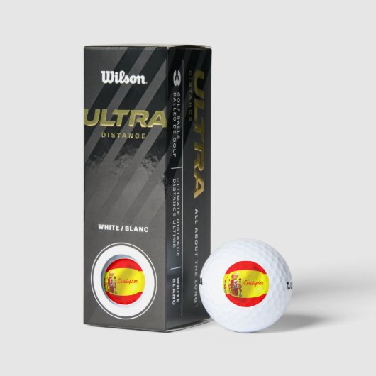 Spanish Flag Design Golfballen (Verpakking)