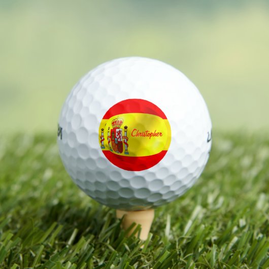 Spanish Flag Design Golfballen (Insitu Shirt)
