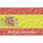 Spanish Flag Design Sticker (Voorkant)