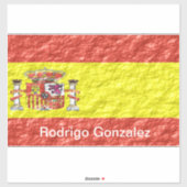 Spanish Flag Design Sticker (Vel)