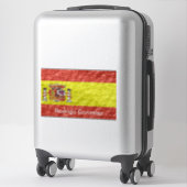Spanish Flag Design Sticker (Koffer)