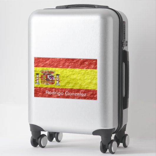 Spanish Flag Design Sticker (Koffer)