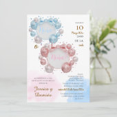 Spanish Gender Reveal Invitation Kaart (Staand voorkant)