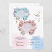 Spanish Gender Reveal Invitation Kaart (Voorkant / Achterkant)