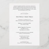 Spanish Glam Quinceañera Rose Gold Ornate Frame Folie Uitnodiging (Achterkant)