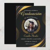 Spanish Graduates Invitation Elegant Afstuderen Kaart (Voorkant / Achterkant)