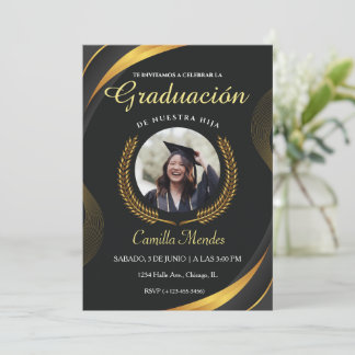 Spanish Graduates Invitation Elegant Afstuderen Kaart