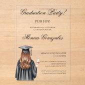 Spanish graduation  acryl uitnodigingen (Voorkant)