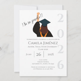 Spanish Graduation Invitation: Class of 2026 Kaart