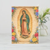 Spanish Guadalupe Funeral Sympathy  Bedankkaart (Staand voorkant)