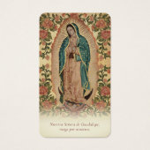 Spanish Guadalupe Funeral Sympathy Prayer Card Visitekaartje (Voorkant)