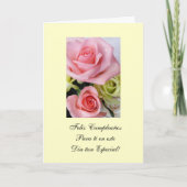 Spanish: Happy Birthday/Feliz Cumpleanos Kaart (Voorkant)