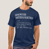 Spanish Interpreter Definition Design 70s friends T-shirt (Voorkant)
