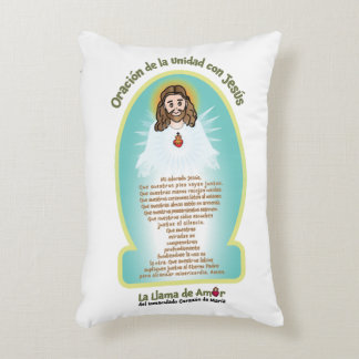 Spanish Kids FOL Mama Mary Icon + Unity Prayer  Accent Kussen