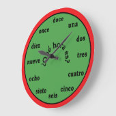 Spanish Language Wall Clock Grote Klok (Hoek)