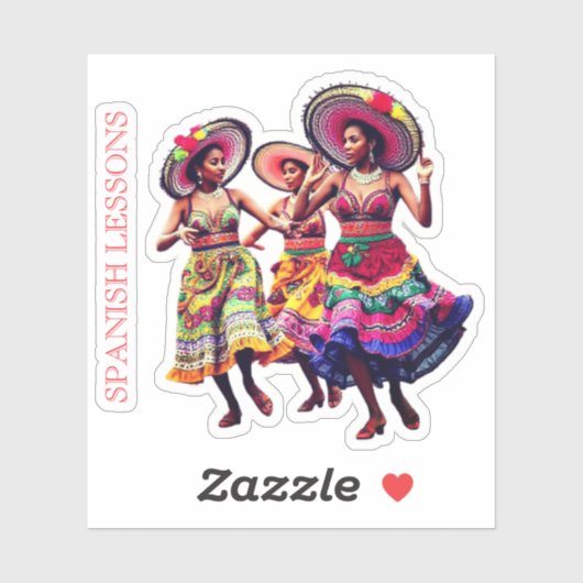 SPANISH LESSONS STICKER (Vel)