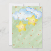Spanish Little Stars Green Twins Baby shower Kaart (Achterkant)