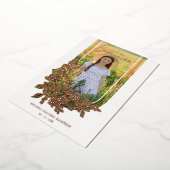 Spanish Luxury Trend Floral Primera Comunión Photo Folie Uitnodiging (Gedraaid)