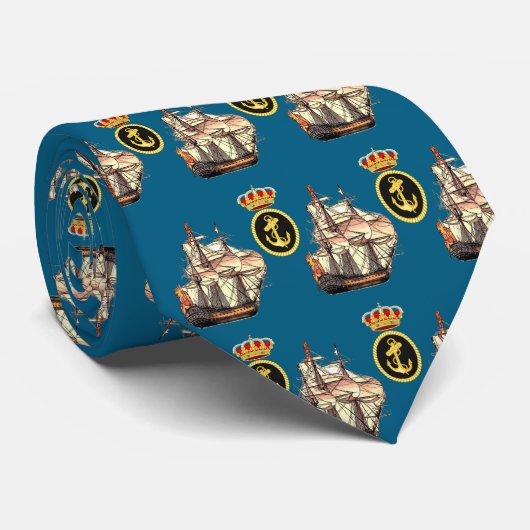 Spanish Marines at Trafalgar Stropdas (Opgerold)