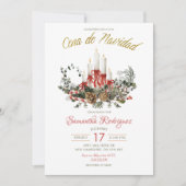 Spanish Mexican Cena De Navidad Christmas Dinner Kaart (Voorkant)